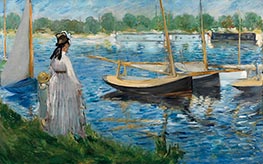 Banks of the Seine at Argenteuil, 1874 by Manet | Painting Reproduction