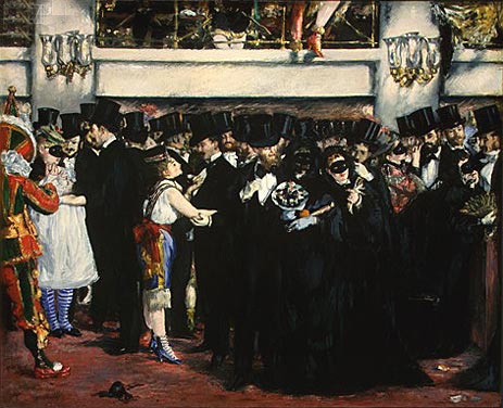 Masked Ball at the Opera, 1873 by Manet | Painting Reproduction