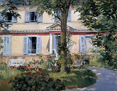 The House at Rueil, 1882 by Manet | Painting Reproduction