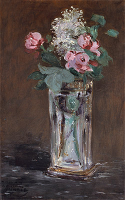 Flowers in a Chrystal Vase, c.1882 | Manet | Painting Reproduction