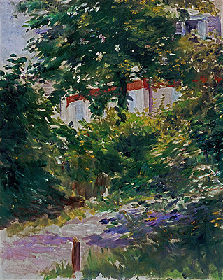 A Corner of the Garden in Rueil, 1882 by Manet | Painting Reproduction