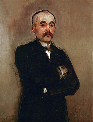 Portrait of Georges Clemenceau, 1879 by Manet | Painting Reproduction