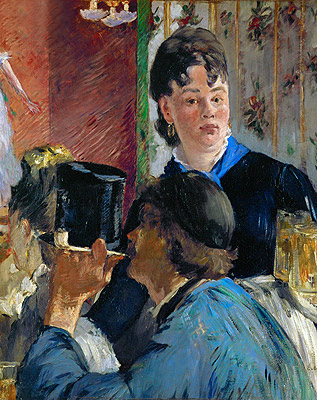 Beer Drinking (The Waitress), c.1878/79 | Manet | Painting Reproduction