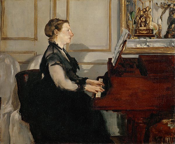 Madame Manet at the Piano, 1868 | Manet | Gemälde Reproduktion