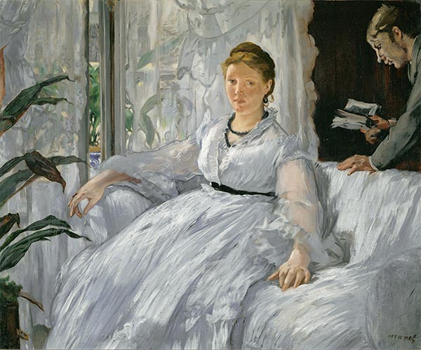 Madame Manet (Reading), 1868 | Manet | Painting Reproduction