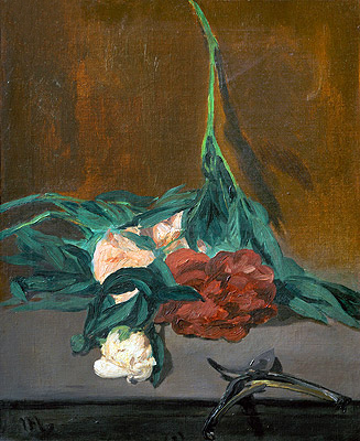 Stem of Peonies and Secateurs, 1864 | Manet | Painting Reproduction
