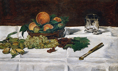 Still Life: Fruit on a Table, 1864 | Manet | Gemälde Reproduktion