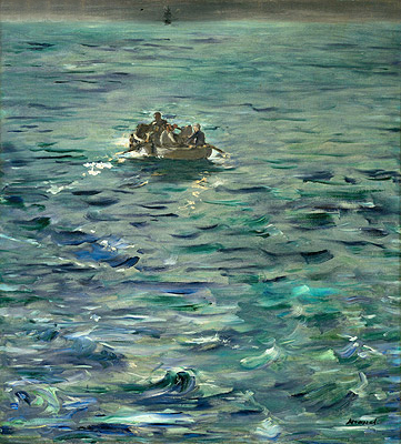 The Escape of Henri de Rochefort 20 March 1874, c.1880/81 | Manet | Painting Reproduction