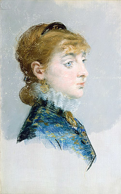Mademoiselle Lucie Delabigne (Valtesse de la Bigne), 1879 | Manet | Painting Reproduction