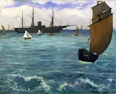 Die 'Kearsarge' in Boulogne | Manet | Gemälde Reproduktion