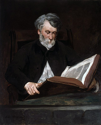 The Reader, 1861 | Manet | Gemälde Reproduktion