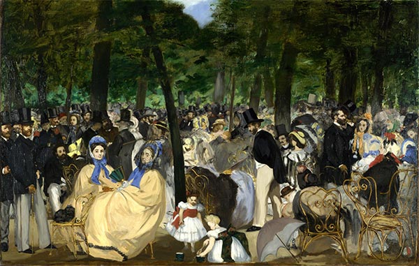 Music in the Tuileries Gardens, 1862 | Manet | Painting Reproduction
