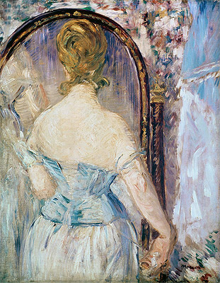 Woman Before a Mirror, c.1876/77 | Manet | Painting Reproduction