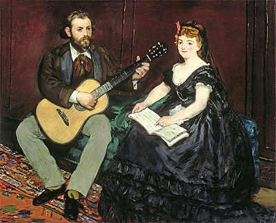 Music Lesson, 1870 | Manet | Gemälde Reproduktion