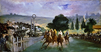 The Races at Longchamp, 1866 | Manet | Gemälde Reproduktion