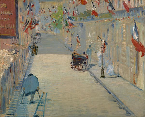 The Rue Mosnier with Flags, 1878 | Manet | Painting Reproduction