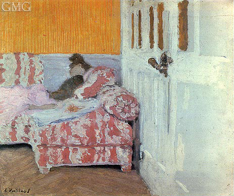On the Sofa, White Room, 1893 | Vuillard | Painting Reproduction