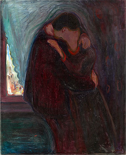 Der Kuss, 1897 | Edvard Munch | Gemälde Reproduktion