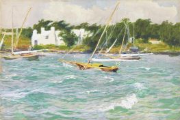 Windy Day, Bermuda Bay, c.1895 by Edward Henry Potthast | Painting Reproduction
