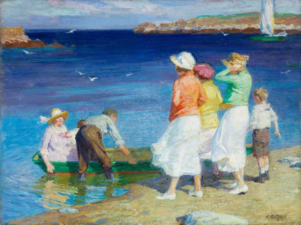 Segeln gehen, c.1924 | Edward Henry Potthast | Gemälde Reproduktion