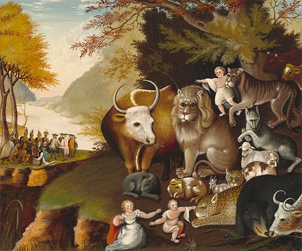 Peaceable Kingdom, c.1834 by Edward Hicks | Painting Reproduction
