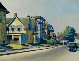 Sun on Prospect Street (Gloucester, Massachusetts), 1934 by Hopper | Painting Reproduction