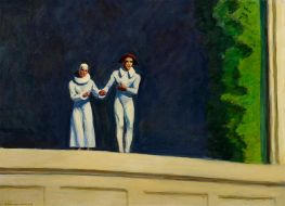 Two Comedians, 1966 by Hopper | Painting Reproduction