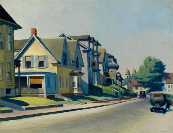 Sun on Prospect Street (Gloucester, Massachusetts), 1934 | Hopper | Gemälde Reproduktion