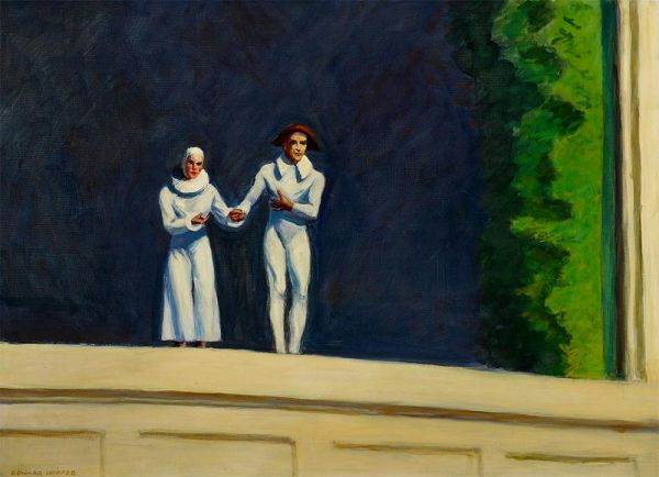 Zwei Komödianten, 1966 | Hopper | Gemälde Reproduktion