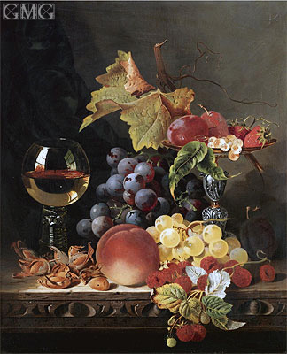 Still Life with a Wine Goblet and Silver Tazza, n.d. | Edward Ladell | Painting Reproduction