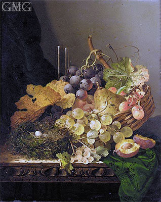 Still Life with a Bird's Nest, undated | Edward Ladell | Painting Reproduction