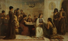 Ein Dorcas-Treffen im 6. Jahrhundert, c.1873/77 von Edwin Long | Gemälde-Reproduktion