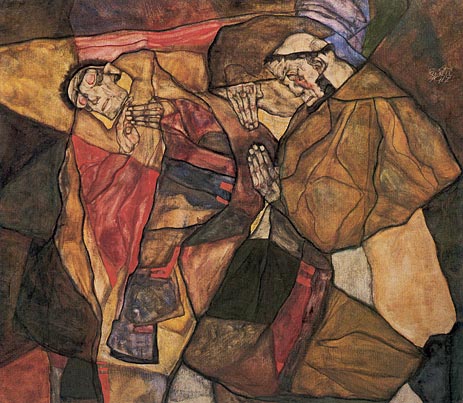 Agonie, 1912 | Schiele | Gemälde Reproduktion