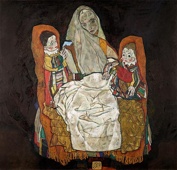 Mutter mit zwei kindern III, c.1915/17 | Schiele | Gemälde Reproduktion