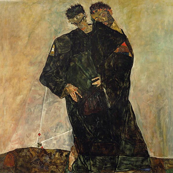 Die Eremiten, 1912 | Schiele | Gemälde Reproduktion