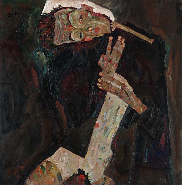 Der Lyriker (Selbstdarstellung), 1911 | Schiele | Gemälde Reproduktion