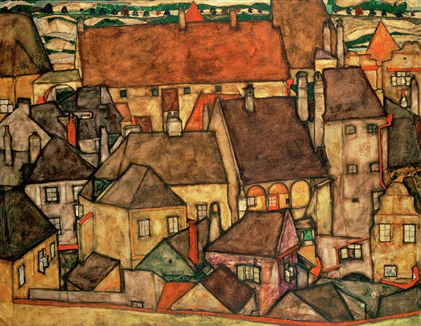 Yellow Town, 1914 | Schiele | Painting Reproduction