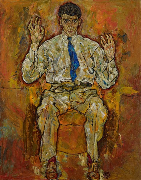 Portrait of Paris von Gütersloh | Schiele | Painting Reproduction
