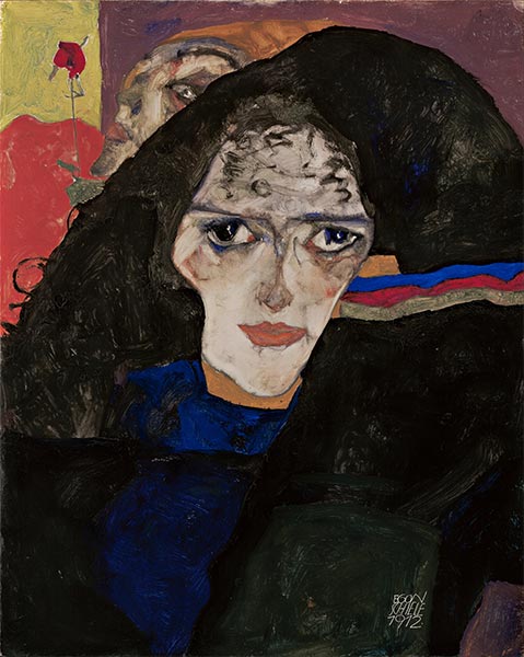 Trauernde Frau, 1912 | Schiele | Gemälde Reproduktion