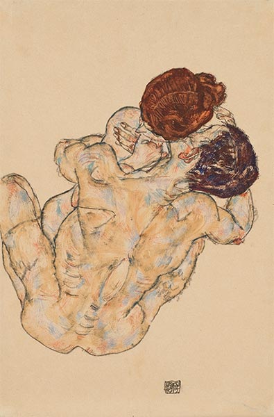 Ehemann und Ehefrau (Umarmung) | Schiele | Gemälde Reproduktion
