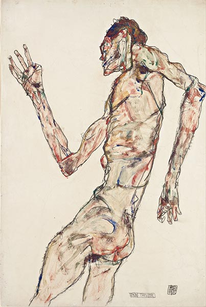 The Dancer, 1913 | Schiele | Painting Reproduction