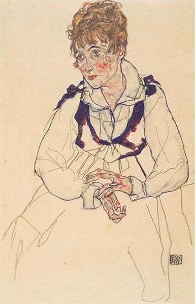 Porträt von Edith Schiele, 1917 | Schiele