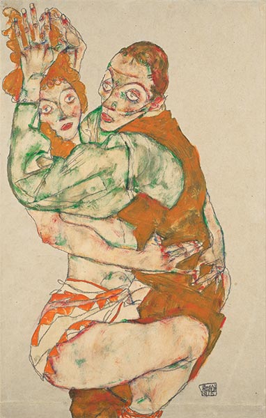 Lovemaking, 1915 | Schiele | Painting Reproduction