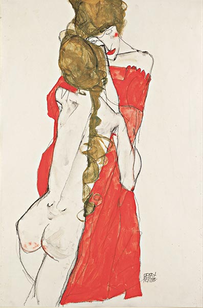 Mother and Daughter, 1913 | Schiele | Painting Reproduction