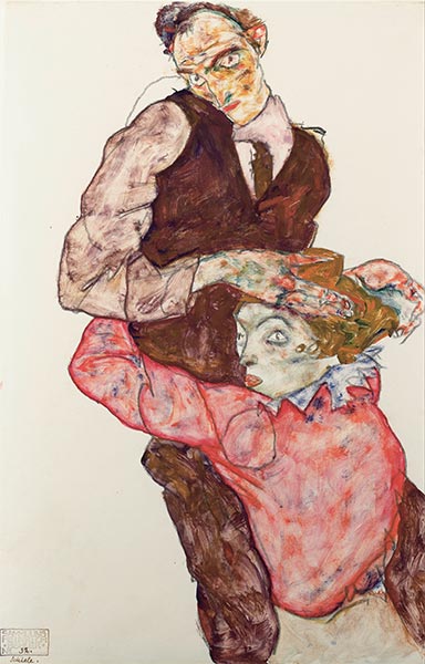 Lovers, c.1914/15 | Schiele | Painting Reproduction