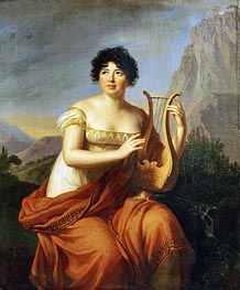 Madame de Stael, as 'Corinne' | Elisabeth-Louise Vigee Le Brun | Painting Reproduction
