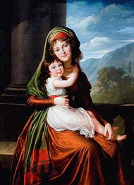 The Countess von Schönfeld with Her Daughter | Elisabeth-Louise Vigee Le Brun | Gemälde Reproduktion