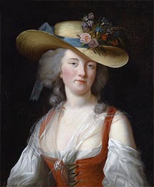 Portrait of Anne Catherine Le Preudhomme de Chatenoy, Comtesse de Verdun, as a Beautiful Gardener, 1788 by Elisabeth-Louise Vigee Le Brun | Painting Reproduction