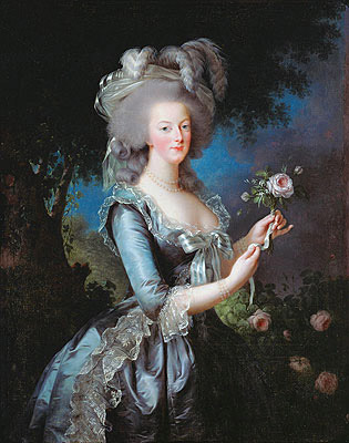 Marie Antoinette with a Rose, 1783 | Elisabeth-Louise Vigee Le Brun | Painting Reproduction