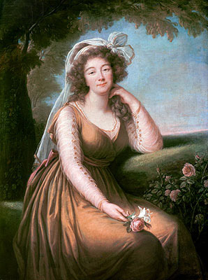 Comtesse du Barry Holding a Rose, 1778 | Elisabeth-Louise Vigee Le Brun | Painting Reproduction